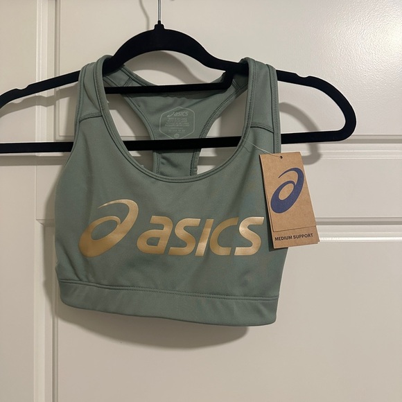 ASICS Green and Gold Sports Bra Intimates & Sleepwear - Picture 1 of 3